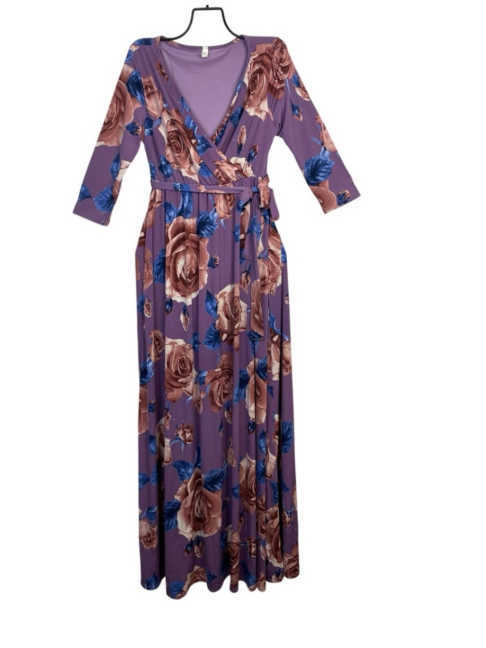 PinkBlush Pink Blush Floral Jersey Knit Maxi Dress Maternity Nursing Womens M